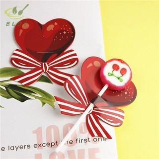 [ELOY] 50 Thẻ Trang Trí Nơ Trái Tim Đỏ Lollipop Cho Ngày Lễ Valene Đám Cưới Sinh Nhật Đồ Dùng Trang Trí Kẹo Ủng Hộ Quà Tặng VN