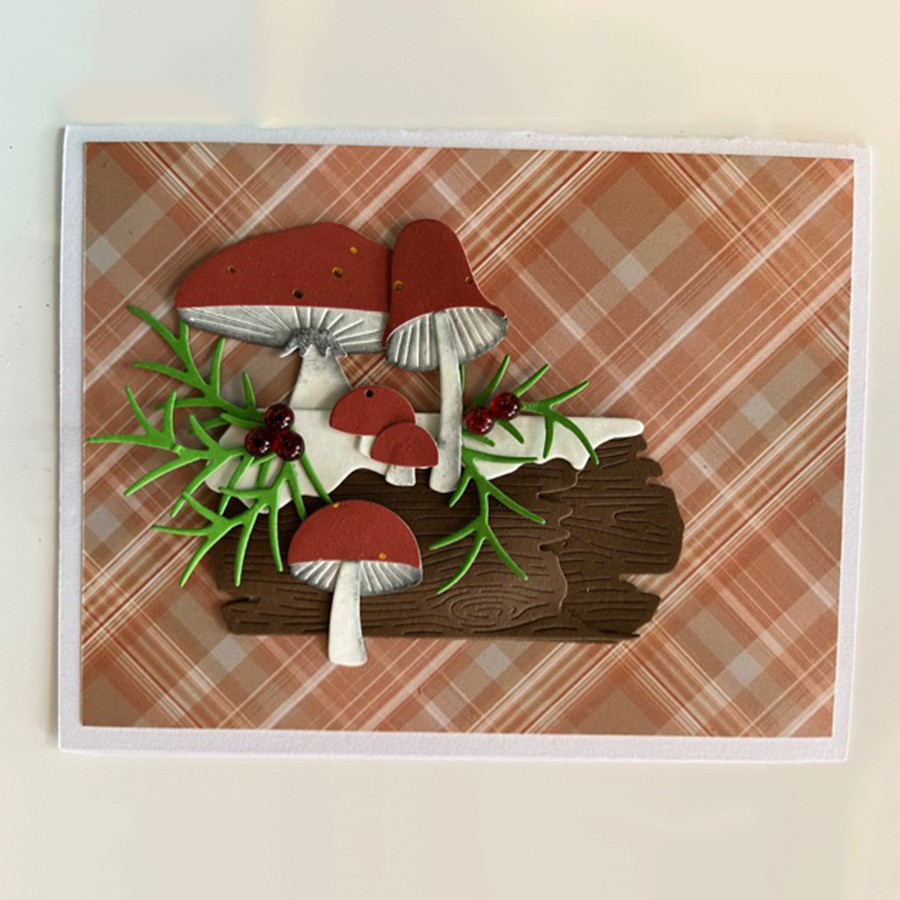 Bộ dụng cụ cắt nấm scrapbook - Khuôn cắt DIY bằng thép carbon Khuôn dập nổi và tạo hoa văn trang trí nghệ thuật giấy