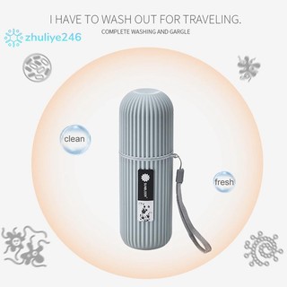 < zhuliye246 > Hộp đựng bàn chải đánh răng di động Bảo vệ hộp đựng đồ cắm trại du lịch