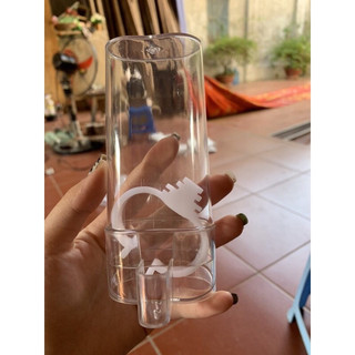Cóng uống tự động mica phụ kiện lồng chim chào mào, chích choè