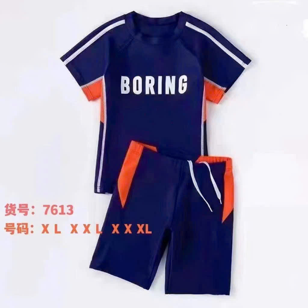 Đồ bơi bé trai  dáng rời gồm áo cộc tay quần đùi , đồ tắm, đồ đi biển cho bé siêu nhân co dãn  mãu mới 4-14 tuổi