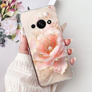 Vỏ Mềm Cho Xiaomi Redmi A3 4G / A3x / Poco C61 Ốp điện thoại Thời Trang Mới Bướm Silicon Trong Suốt TPU Vỏ Bảo Vệ