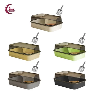 Mở Top Cat Litter Khay Không Gian Lớn Mèo Litter Để Vệ Sinh Mèo Con Mặt Cao Cấp Vệ Sinh Mèo Nhà Vệ Sinh Hộp Cát Hạ Phía Trước
