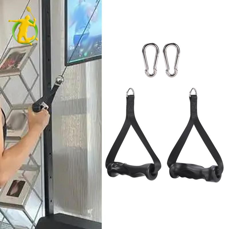 2x Tay cầm dây kháng lực Kẹp đính kèm để rèn luyện sức mạnh Tập luyện Yoga