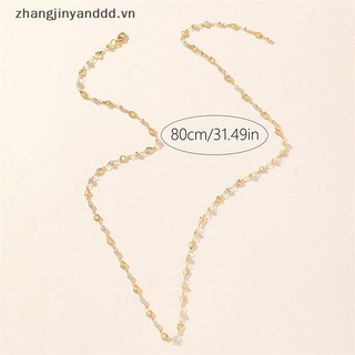 # yanddd # Vòng cổ hình chữ Y dài bằng thủy tinh đầy màu sắc thời trang Dây chuyền xương đòn bằng kim loại Vàng Bạc Màu sel Vòng cổ Trang sức cơ thể dự tiệc.