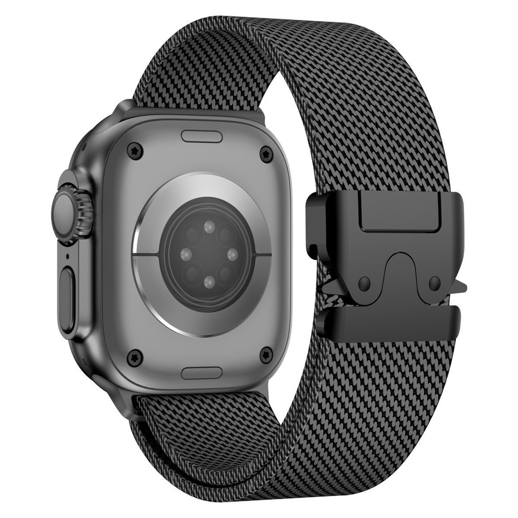 Dây đeo kim loại Milanese Loop cho Apple Watch Band Ultra 2 49mm 46mm 45mm 44mm 42mm 41mm 40mm 38mm Dây đeo đồng hồ bằng thép không gỉ cho iWatch Series 10 9 8 7 6 5 4 SE