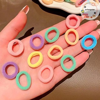 Pufangstar 100 Chiếc Cơ Bản Nhiều Màu Sắc Nylon Ealstic Tóc Trẻ Em Bé Gái Đuôi Ngựa Giá Đỡ Dây Scrunchie Cao Su Mũ Tóc VN