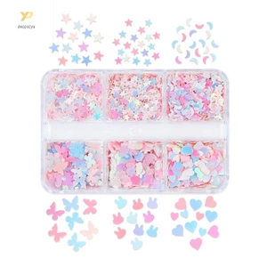 Ppy Mặt Trăng Trái Tim Lấp Lánh Kim Sa Lấp Lánh Lấp Lánh Phối Móng Tay Lấp Lánh Cho Người Phụ Nữ Cô Gái