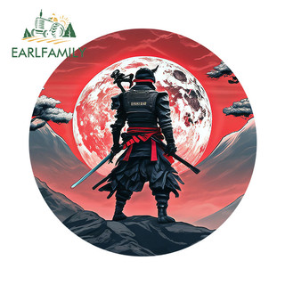 EARLFAMILY 13cm Samurai Chiến Binh Nhật Bản Dán Xe Hơi Cá Tính Chống Thấm Nước Vinyl Đề Can Thích Hợp Cho Ván Trượt Xe Máy Kính Chắn Gió Laptop