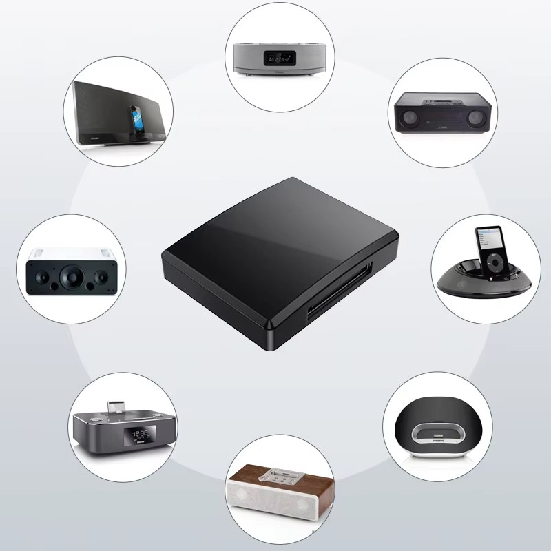 2 Chiếc 30 Pin Bluetooth 5.4 Bộ Thu Âm Thanh A2DP Nhạc Mini Không Dây Adapter Cho iPhone iPod 30Pin Jack Loa Analog Cho Ô Tô PC