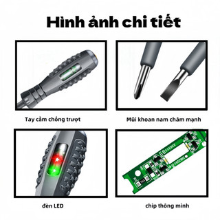 Bút thử điện Bút kiểm tra điện đa chức năng Tua vít từ/Phillips Máy kiểm tra cảm ứng ngoài Phát hiện mạch điện ngầm