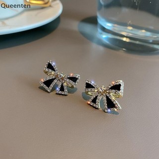 Queenten Mới Hợp Thời Trang Kẻ Sọc Kim Cương Giả Nơ Bông Tai Dành Cho Nữ Cá Tính Thiết Kế Độc Đáo Bông Tai Cưới Trang Sức Quà Tặng Sinh Nhật QT