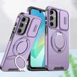Ốp Điện Thoại Giáp Chống Sốc Cho Samsung Galaxy A56 A36 A26 A06 A16 LTE A15 A25 A35 A55 4G 5G Vỏ Trượt Vòng Từ Tính Giá Đỡ Ốp Lưng PC Cứng Ốp Bảo Vệ Camera