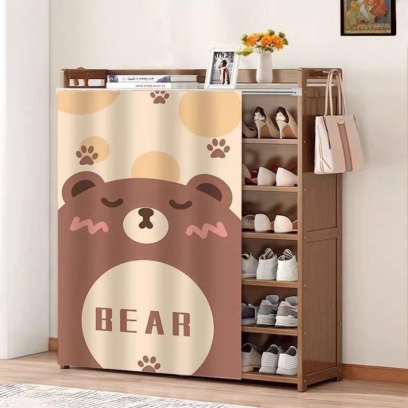 Rèm Tủ Quần Áo Có Đường Sắt Trượt Nhật Bản Hoạt Hình Dễ Thương Cho Trẻ Em Bé Gái Chống Bụi Che Rèm Ẩn Cho Tủ Giá Giày Kệ Sách Thiết Bị Quầy Cửa Bếp Windows