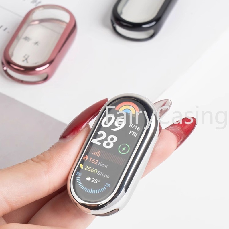 Vỏ bảo vệ cho Xiaomi Mi Band 10 8 9 NFC Bảo vệ màn hình TPU mềm Điều khiển cảm ứng nhạy cảm Miband 9 8 Phụ kiện