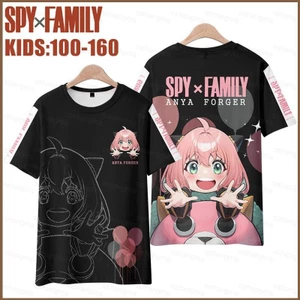 YT2 Spy x Gia Đình Trẻ Em Áo Anya Anime Tay Ngắn Áo Tee Áo Sơ Mi Thời Trang Trẻ Em 3D In TY2