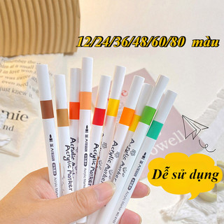 Bút Sơn Acrylic Marker Chính, Màu Sắc Rực Rỡ, Thêm 80% Mực, Phù Hợp Với Mọi Bề Mặt