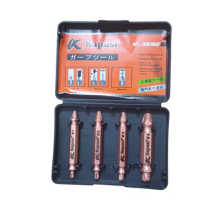 Bộ lấy vít gãy 4 chi tiết Kapusi K-3690 có bề mặt phủ Titanium chịu nhiệt, độ cứng caoKouritsu Kapusi Official Store