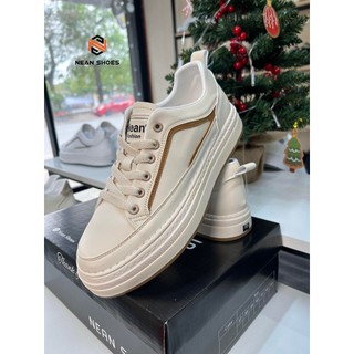 Giày nam NA3290 3 màu cổ lửng da Microfiber, cao 4cm đế cao su đúc, đi êm không đau chân. Shoes Đế Bằng
