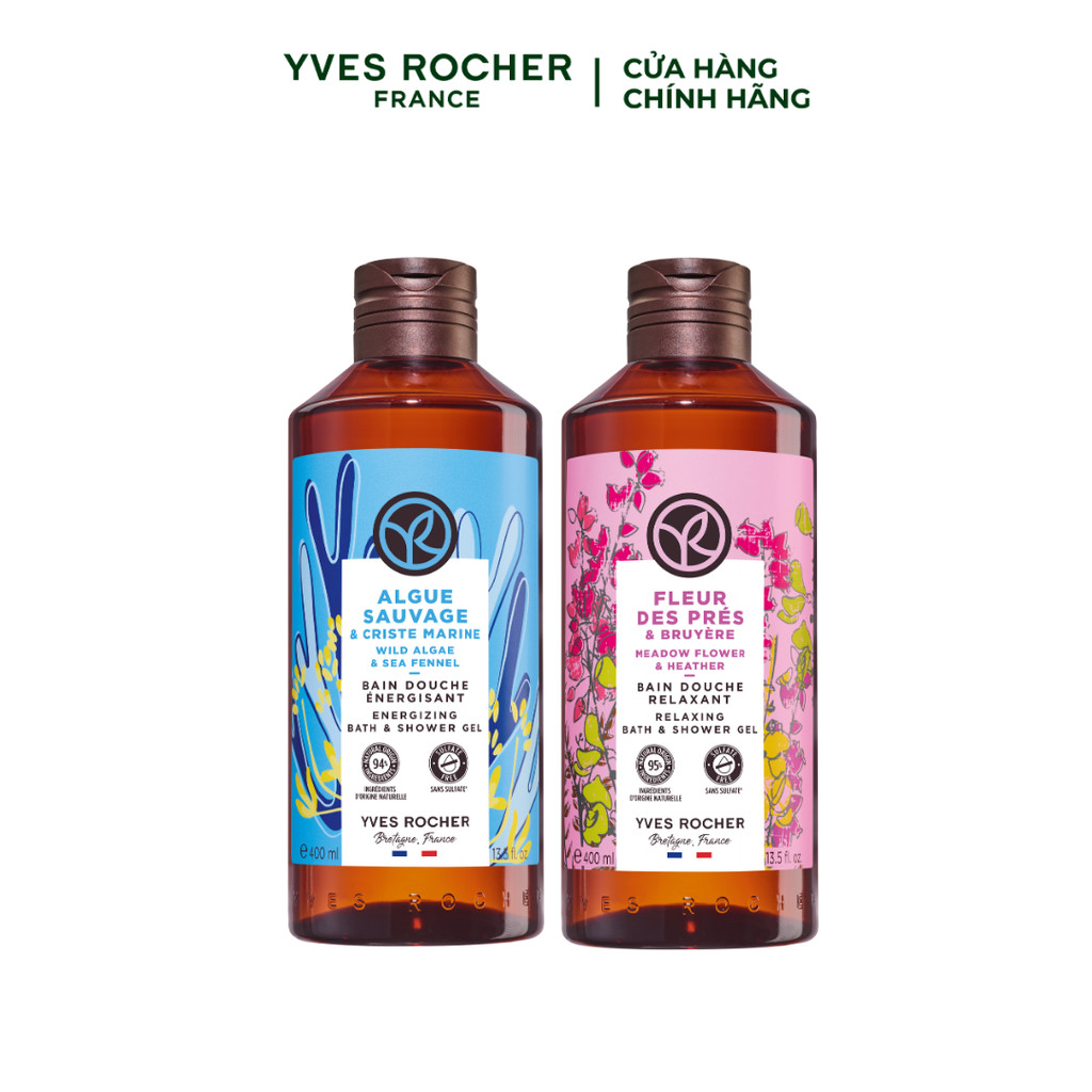 Review Combo Sữa Tắm Yves Rocher Hương Hoa Cỏ & Biển - Thiên nhiên Pháp