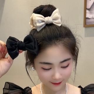 Tính Khí Lấp Lánh Nơ Cực Lớn Vuốt Kẹp Tóc - Nữ Thanh Lịch Màu Bun Kẹp Tóc