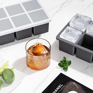 Khuôn làm đá viên silicon 4 / 6 / 8Grids - Khay làm đá cấp thực phẩm cho Cocktail whisky