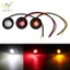 1 Đèn đánh dấu bên xe kéo tròn 24V 3LED 3 / 4 "Vàng Trắng Đỏ cho xe tải Đèn giải phóng mặt bằng Xe tải Đèn báo rẽ VN