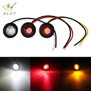 [ELOY] 1 Đèn đánh dấu bên xe kéo tròn 24V 3LED 3 / 4 "Vàng Trắng Đỏ cho xe tải Đèn giải phóng mặt bằng Xe tải Đèn báo rẽ VN