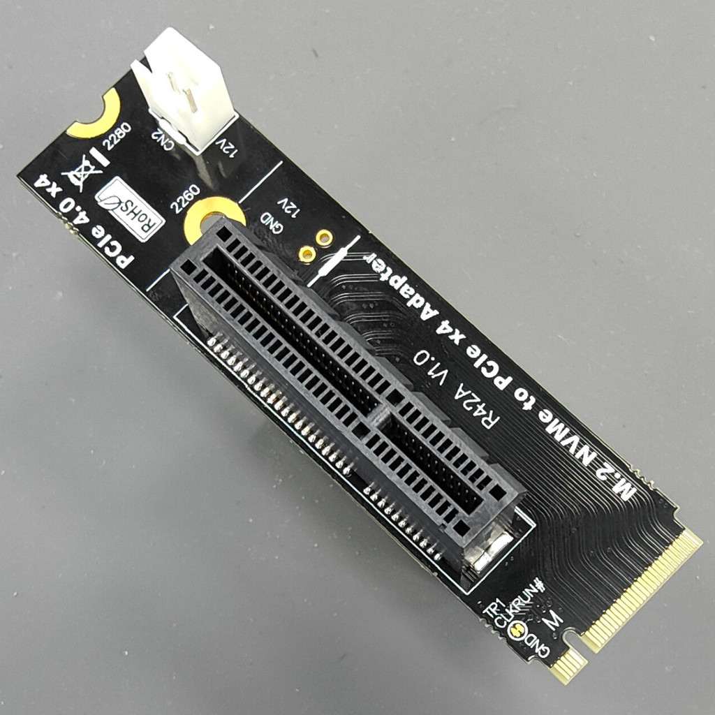 ADT-Link M.2 M Key NVME Sang PCI-E X4 Riser Adapter Card SATA Power Adapter PCB Board Cho M.2 NVME 2280 / 2260 SSD