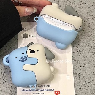 Ốp Lưng Cho AirPods 4 [2024] AirPods Pro2 Pro 3 2 1 Apple Tai nghe không dây Vỏ Tai Nghe Silicon Gấu Voi Xanh