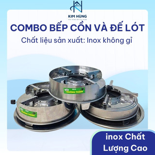 [Giá Xưởng] Combo Bếp Cồn Inox + Đế Lót Chống Nóng – Phù Hợp Gia Đình/Quán Ăn