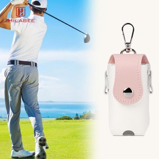 HILABEE Golf Ball Eo Túi Cho 2 Quả Bóng Golf Có Giá Đỡ Tee Quà Tặng Cao Cấp Nhỏ Tiện Lợi Cho Nữ Nam Có Khóa Túi