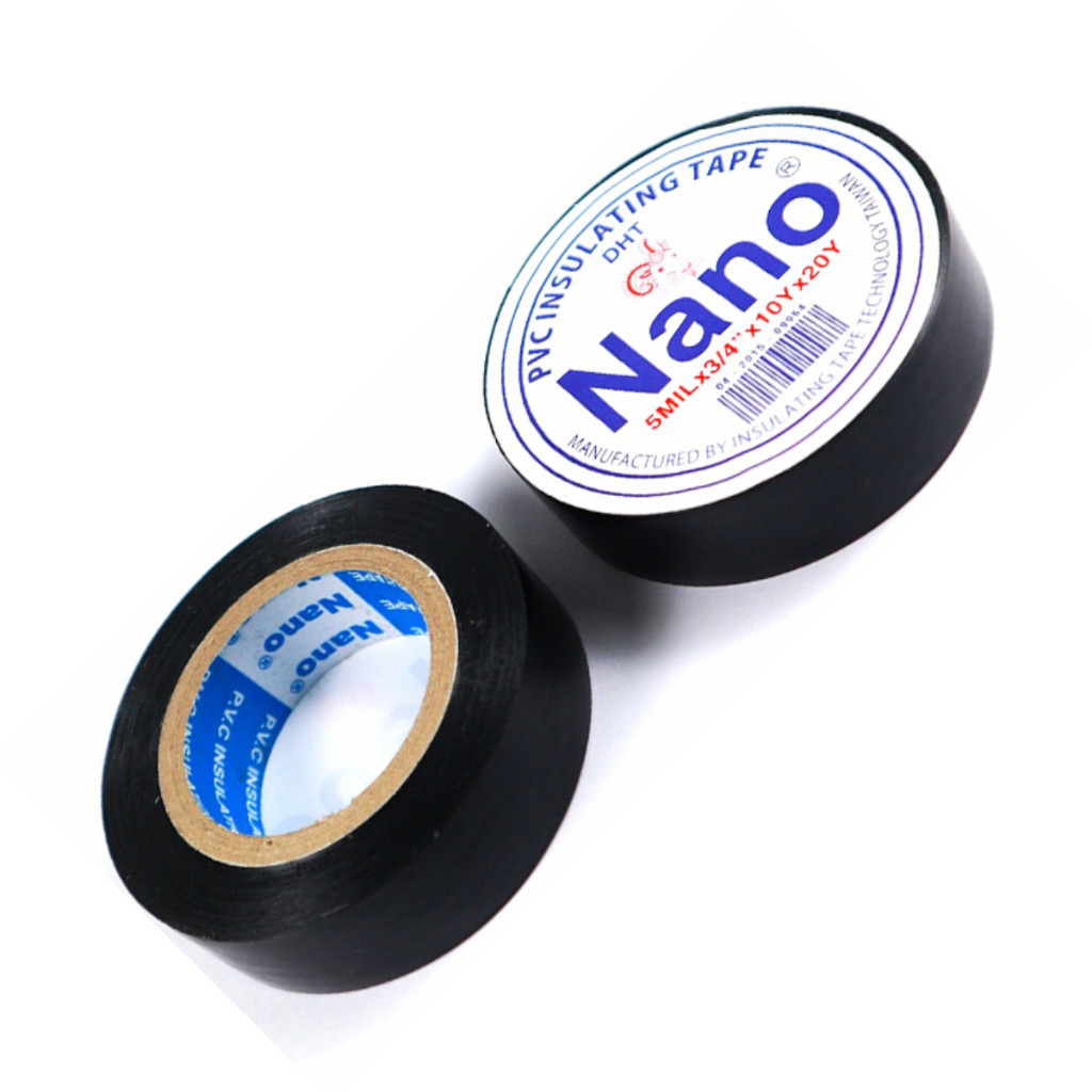 [ 3 CUỘN ] Băng keo đen dùng dán dây điện hiệu NANO ( loại 18m mét). -
