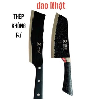 Combo 2 dao thép nhật nhà bếp siêu bén lưỡi vân chống dính