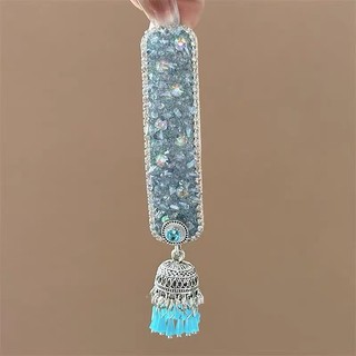 MAUROPOLI [Sẵn Sàng] Phong Cách Mới Công Nghiệp Nặng Pha Lê Flash Kim Cương Chuông Tua Rua Kẹp Tóc bb Kẹp Phong Cách Dân Tộc Nổ Kẹp Retro Kẹp Bên Mũ Đội Đầu Nữ