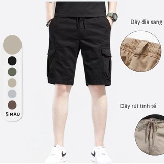 Quần Short Nam Kaki Túi Hộp Vải Kaki Cotton Co Giãn Thoáng Khí Co Giãn Thoải Mái S08