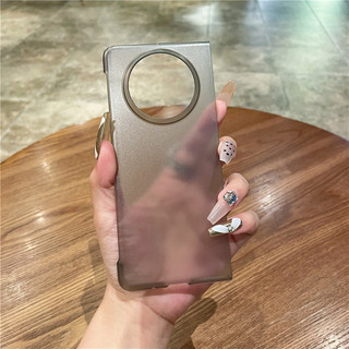 Vỏ điện thoại lật doanh nghiệp màu xám trong suốt thời trang đơn giản cho vivo x fold 2 xfold V2178A Vỏ trong suốt