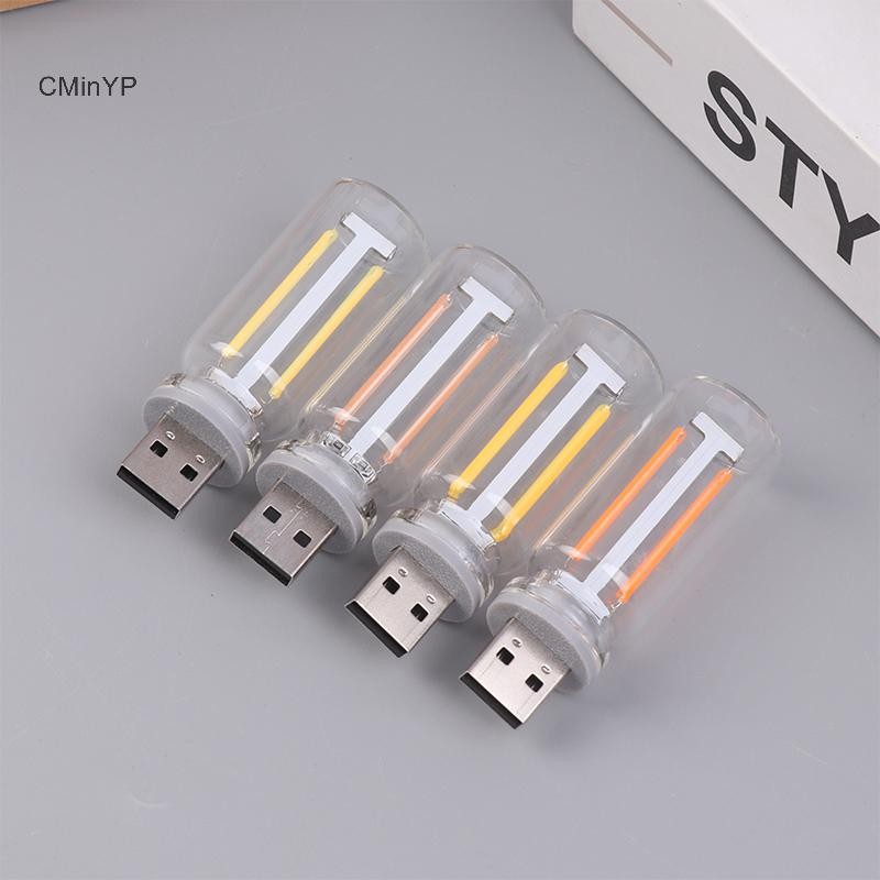 Cminyp Retro USB LED Dây Tóc Cảm Ứng Làm Mờ Bóng Đèn 5V Retro LED Edison Bóng Đèn Ngủ Cắm Trại Sợi đốt Trang Trí LED Lighg Glory