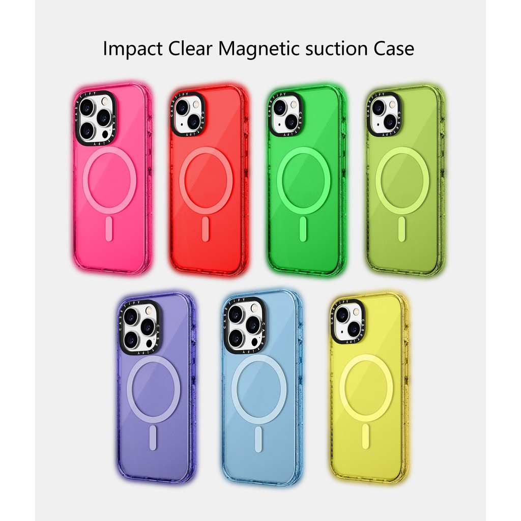 Casetify X Màu Hút Từ Tính Cứng Acrylic Ốp Lưng Cho Apple IPhone 12 13 14 15 16 Pro Max Plus Có Hộp