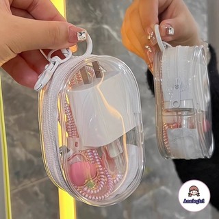 Hộp lưu trữ cáp dữ liệu móc nhỏ gọn và tiện lợi thời trang Vỏ bảo vệ cáp trong suốt đơn Bảo quản tai nghe Bộ sạc cho du lịch ngoài trời