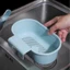 Giỏ nhựa lọc rác cài bồn rửa chén hình oval 22.5x15.5x7.6cm