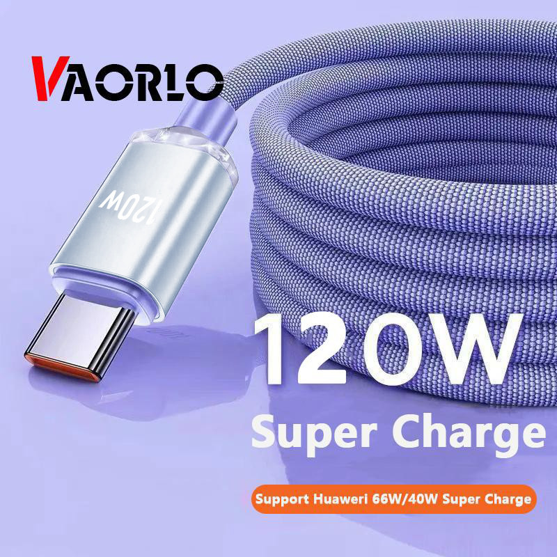 Dây Cáp Sạc Nhanh 120W 6A USB Type c Cho Xiaomi Huawei Oneplus