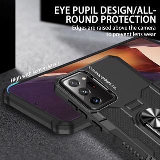 Dành Cho Samsung Note 20 Ultra Ốp điện thoại PC Cứng Lưng Mềm TPU Edge Bảo Vệ Camera Nhẫn Giá Đỡ Chân Đế Chống Sốc Mỏng Bao Da