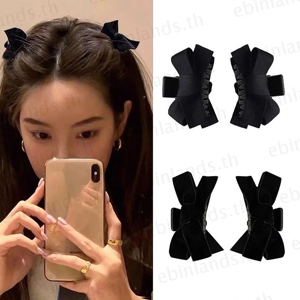 EBINLANDS 1 Cặp Kẹp Tóc Nơ, Thắt Nơ Công Chúa Đầu Kẹp Tóc Bên Cạnh, Ngọc Trai Vintage Vương Miện Ong Mặt Nhỏ Nổ Tóc Nữ Cô Gái