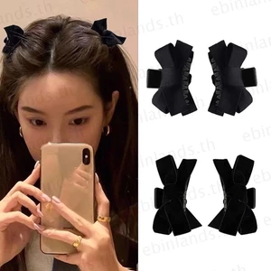 EBINLANDS 1 Cặp Kẹp Tóc Nơ, Thắt Nơ Công Chúa Đầu Kẹp Tóc Bên Cạnh, Ngọc Trai Vintage Vương Miện Ong Mặt Nhỏ Nổ Tóc Nữ Cô Gái