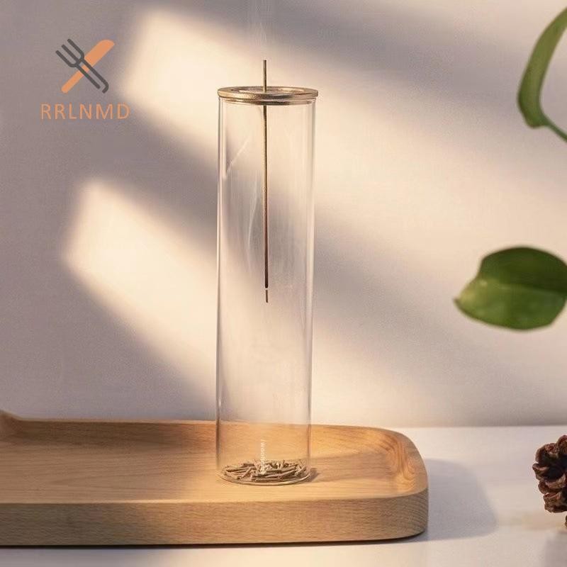 Rrlnmd Kính Hiện Đại Lư Hương Bay Chống Bụi Hương Giá Đỡ Hương Tấm Ash Catcher Để Trang Trí Nhà Thiền Yoga MỚI