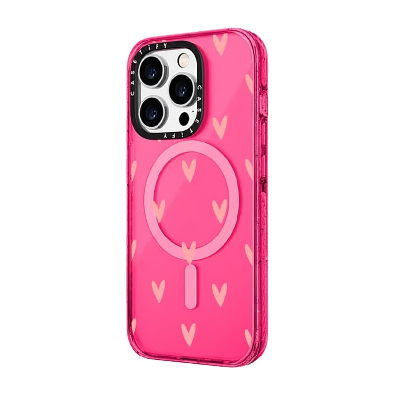 Casetify X Little Love Bubble Hồng Hút Từ Tính Cứng Acrylic Ốp Lưng Cho Apple IPhone 12 13 14 15 16 Pro Max Plus Có Hộp