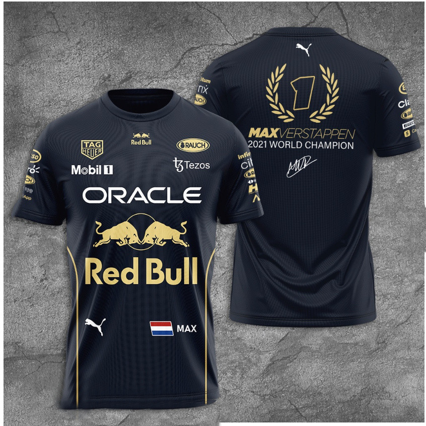 New Red Bull F1 Racing 3D T-Shirt Người Đàn Ông Của Và Phụ Nữ Của Mùa Hè Ngắn Tay Áo Áo Xe Máy Off Road Top