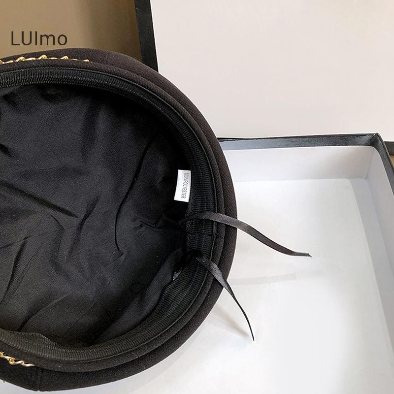 Luimo Nữ Beret Phong Cách Pháp Nghệ Sĩ Ấm Áp Mùa Đông Mũ Beanie Màu Trơn Thanh Lịch Nữ Phù Hợp Với Mũ Họa Sĩ SBS