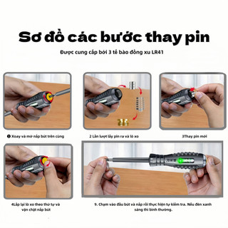 Bút thử điện Bút kiểm tra điện đa chức năng Tua vít từ/Phillips Máy kiểm tra cảm ứng ngoài Phát hiện mạch điện ngầm
